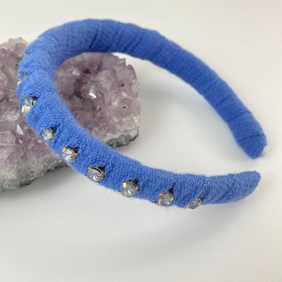 NWOT Maggie Embellished Headband, Sky - Picture 2 of 4